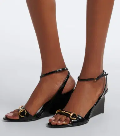 Gucci Donna patent leather wedge sandals | Thumbnail 6 Gucci Donna patent leather wedge sandals | Thumbnail 6