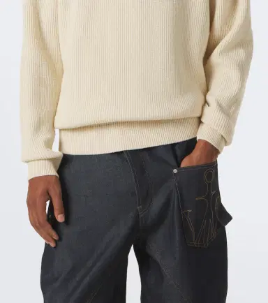 JW Anderson Ribbed-knit wool and cotton sweater | Thumbnail 5 JW Anderson Ribbed-knit wool and cotton sweater | Thumbnail 5