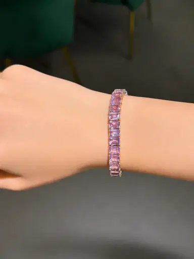 Wish Fine Jewelry 29.45ct Amethyst 18K Gold Tennis Bracelet | Thumbnail 2 Wish Fine Jewelry 29.45ct Amethyst 18K Gold Tennis Bracelet | Thumbnail 2