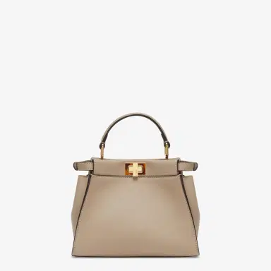 Fendi Iconic small Peekaboo bag made of dove grey leather | Thumbnail 3 Fendi Iconic small Peekaboo bag made of dove grey leather | Thumbnail 3