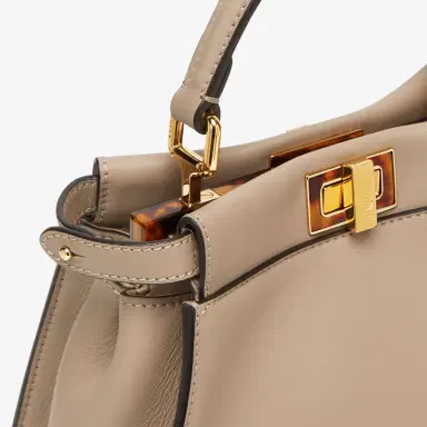 Fendi Iconic small Peekaboo bag made of dove grey leather | Thumbnail 5 Fendi Iconic small Peekaboo bag made of dove grey leather | Thumbnail 5