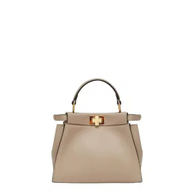 Fendi Iconic small Peekaboo bag made of dove grey leather | Thumbnail 1 Fendi Iconic small Peekaboo bag made of dove grey leather | Thumbnail 1