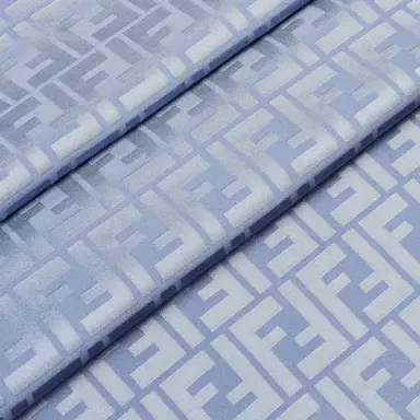 Fendi Large rectangular stole made of blue organic silk | Thumbnail 2 Fendi Large rectangular stole made of blue organic silk | Thumbnail 2