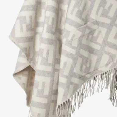 Fendi Poncho with hood and maxi pockets on the front | Thumbnail 3 Fendi Poncho with hood and maxi pockets on the front | Thumbnail 3