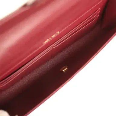 Chanel Chanel Long Top Handle Clutch with Chain Dark Burgundy Lizard Embossed Calfskin Gold Hardware | Thumbnail 8 Chanel Chanel Long Top Handle Clutch with Chain Dark Burgundy Lizard Embossed Calfskin Gold Hardware | Thumbnail 8