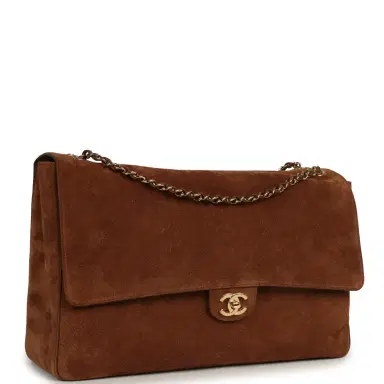 Chanel Chanel Maxi "Souplissimo" Large Flap Bag Camel Suede Gold Hardware | Thumbnail 2 Chanel Chanel Maxi "Souplissimo" Large Flap Bag Camel Suede Gold Hardware | Thumbnail 2