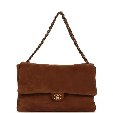 Chanel Chanel Maxi "Souplissimo" Large Flap Bag Camel Suede Gold Hardware | Thumbnail 6 Chanel Chanel Maxi "Souplissimo" Large Flap Bag Camel Suede Gold Hardware | Thumbnail 6