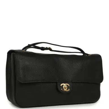 Chanel Chanel Maxi "Souplissimo" Small Flap Bag Black Grained Calfskin Gold Hardware | Thumbnail 2 Chanel Chanel Maxi "Souplissimo" Small Flap Bag Black Grained Calfskin Gold Hardware | Thumbnail 2