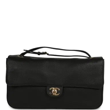 Chanel Chanel Maxi "Souplissimo" Small Flap Bag Black Grained Calfskin Gold Hardware | Thumbnail 1 Chanel Chanel Maxi "Souplissimo" Small Flap Bag Black Grained Calfskin Gold Hardware | Thumbnail 1