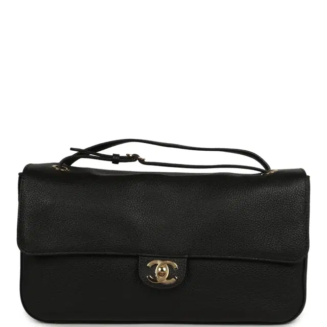 Chanel Maxi "Souplissimo" Small Flap Bag Black Grained Calfskin Gold Hardware Chanel Maxi "Souplissimo" Small Flap Bag Black Grained Calfskin Gold Hardware