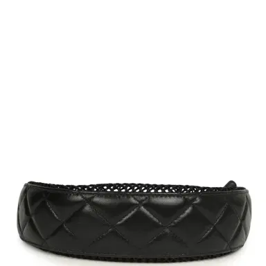 Chanel Chanel Round Clutch with Chain Black Mesh, Lambskin Light Gold Hardware | Thumbnail 8 Chanel Chanel Round Clutch with Chain Black Mesh, Lambskin Light Gold Hardware | Thumbnail 8