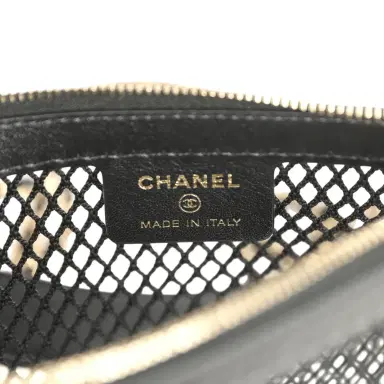 Chanel Chanel Round Clutch with Chain Black Mesh, Lambskin Light Gold Hardware | Thumbnail 10 Chanel Chanel Round Clutch with Chain Black Mesh, Lambskin Light Gold Hardware | Thumbnail 10