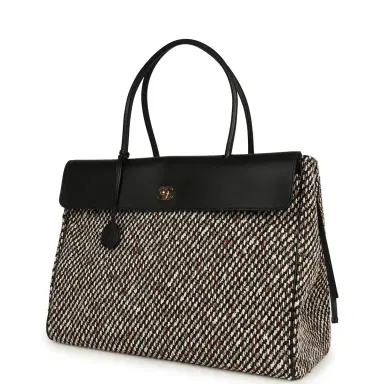 Chanel Chanel XXL "Urban Essential" Shopping Tote Black Calfskin and Multi Tweed Gold Hardware | Thumbnail 5 Chanel Chanel XXL "Urban Essential" Shopping Tote Black Calfskin and Multi Tweed Gold Hardware | Thumbnail 5