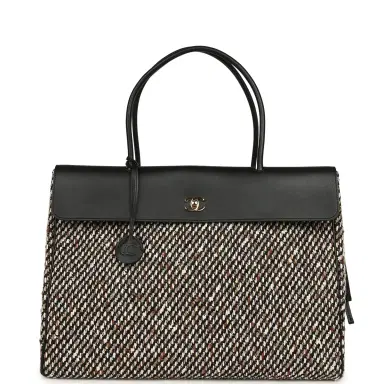 Chanel Chanel XXL "Urban Essential" Shopping Tote Black Calfskin and Multi Tweed Gold Hardware | Thumbnail 1 Chanel Chanel XXL "Urban Essential" Shopping Tote Black Calfskin and Multi Tweed Gold Hardware | Thumbnail 1