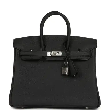 HERMÈS Hermes Birkin 25 Black Togo Palladium Hardware | Thumbnail 1 HERMÈS Hermes Birkin 25 Black Togo Palladium Hardware | Thumbnail 1