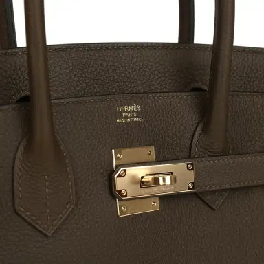 HERMÈS Hermes Birkin 30 Vert Loden Togo Permabrass Hardware | Thumbnail 7 HERMÈS Hermes Birkin 30 Vert Loden Togo Permabrass Hardware | Thumbnail 7
