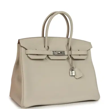 HERMÈS Hermes Birkin 35 Beton Togo Palladium Hardware | Thumbnail 2 HERMÈS Hermes Birkin 35 Beton Togo Palladium Hardware | Thumbnail 2