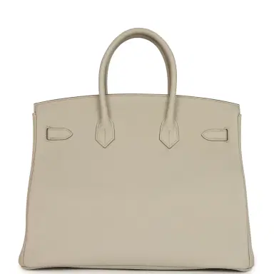 HERMÈS Hermes Birkin 35 Beton Togo Palladium Hardware | Thumbnail 4 HERMÈS Hermes Birkin 35 Beton Togo Palladium Hardware | Thumbnail 4