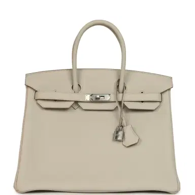 HERMÈS Hermes Birkin 35 Beton Togo Palladium Hardware | Thumbnail 1 HERMÈS Hermes Birkin 35 Beton Togo Palladium Hardware | Thumbnail 1