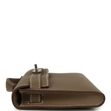 HERMÈS Hermes Kelly Cut Etoupe Swift Palladium Hardware | Thumbnail 4 HERMÈS Hermes Kelly Cut Etoupe Swift Palladium Hardware | Thumbnail 4
