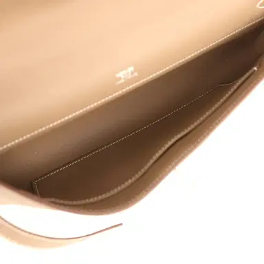 HERMÈS Hermes Kelly Cut Etoupe Swift Palladium Hardware | Thumbnail 8 HERMÈS Hermes Kelly Cut Etoupe Swift Palladium Hardware | Thumbnail 8