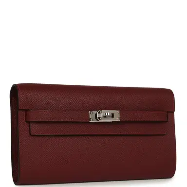 HERMÈS Hermes Kelly Wallet To Go Rouge H Epsom Palladium Hardware | Thumbnail 2 HERMÈS Hermes Kelly Wallet To Go Rouge H Epsom Palladium Hardware | Thumbnail 2