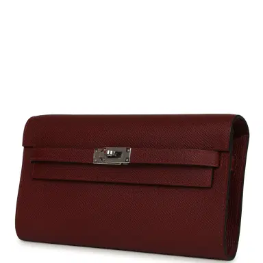 HERMÈS Hermes Kelly Wallet To Go Rouge H Epsom Palladium Hardware | Thumbnail 5 HERMÈS Hermes Kelly Wallet To Go Rouge H Epsom Palladium Hardware | Thumbnail 5
