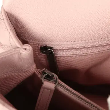 Chanel Pre-owned Chanel Medium Coco Handle Flap Bag Blush Caviar Aged Ruthenium Hardware | Thumbnail 11 Chanel Pre-owned Chanel Medium Coco Handle Flap Bag Blush Caviar Aged Ruthenium Hardware | Thumbnail 11