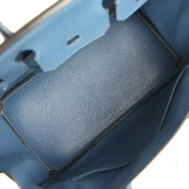 HERMÈS Pre-owned Hermes Birkin 30 Bleu Brighton Epsom Palladium Hardware | Thumbnail 8 HERMÈS Pre-owned Hermes Birkin 30 Bleu Brighton Epsom Palladium Hardware | Thumbnail 8