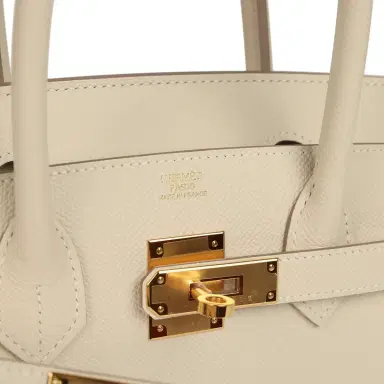 HERMÈS Pre-owned Hermes Birkin 30 Craie Epsom Gold Hardware | Thumbnail 7 HERMÈS Pre-owned Hermes Birkin 30 Craie Epsom Gold Hardware | Thumbnail 7
