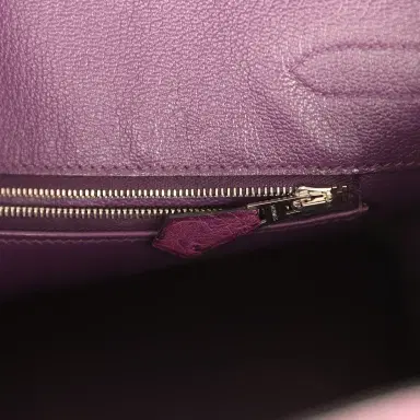 HERMÈS Pre-owned Hermes Birkin 30 Violet Ostrich Palladium Hardware | Thumbnail 9 HERMÈS Pre-owned Hermes Birkin 30 Violet Ostrich Palladium Hardware | Thumbnail 9