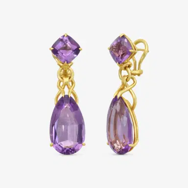 GOSHWARA Goshwara G-One 18K Yellow Gold Amethyst Earrings by The Solist | Thumbnail 2 GOSHWARA Goshwara G-One 18K Yellow Gold Amethyst Earrings by The Solist | Thumbnail 2