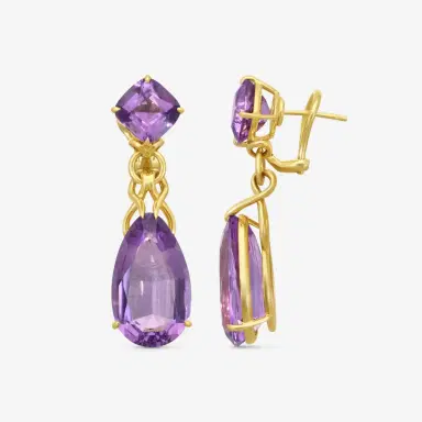 GOSHWARA Goshwara G-One 18K Yellow Gold Amethyst Earrings by The Solist | Thumbnail 3 GOSHWARA Goshwara G-One 18K Yellow Gold Amethyst Earrings by The Solist | Thumbnail 3