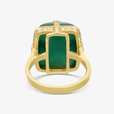 GOSHWARA Goshwara G-One 18K Yellow Gold Emerald & Diamond Ring Sz. 7.5 by The Solist | Thumbnail 3 GOSHWARA Goshwara G-One 18K Yellow Gold Emerald & Diamond Ring Sz. 7.5 by The Solist | Thumbnail 3