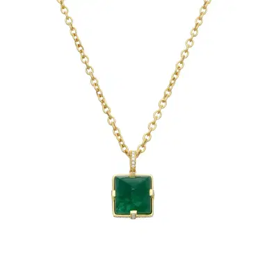 GOSHWARA Goshwara G-One 18K Yellow Gold Emerald Pendant Necklace by The Solist | Thumbnail 1 GOSHWARA Goshwara G-One 18K Yellow Gold Emerald Pendant Necklace by The Solist | Thumbnail 1