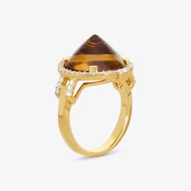 GOSHWARA Goshwara Rock N Roll 18K Yellow Gold Citrine & Diamond Ring Sz. 6.5 by The Solist | Thumbnail 2 GOSHWARA Goshwara Rock N Roll 18K Yellow Gold Citrine & Diamond Ring Sz. 6.5 by The Solist | Thumbnail 2