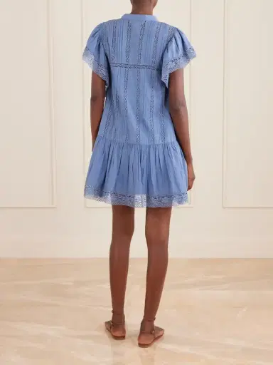 Sea Pippa Tiered Lace-trimmed Cotton Mini Dress | Thumbnail 3 Sea Pippa Tiered Lace-trimmed Cotton Mini Dress | Thumbnail 3