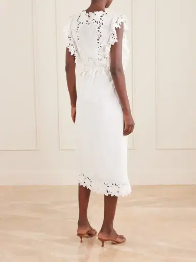 Sea Eleannora Lace-trimmed Cotton-voile Midi Dress | Thumbnail 3 Sea Eleannora Lace-trimmed Cotton-voile Midi Dress | Thumbnail 3