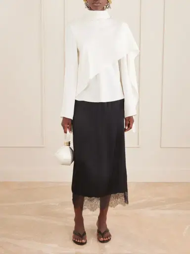 RÓHE Scarf-detailed Silk-twill Blouse | Thumbnail 2 RÓHE Scarf-detailed Silk-twill Blouse | Thumbnail 2