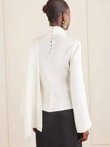 RÓHE Scarf-detailed Silk-twill Blouse | Thumbnail 3 RÓHE Scarf-detailed Silk-twill Blouse | Thumbnail 3