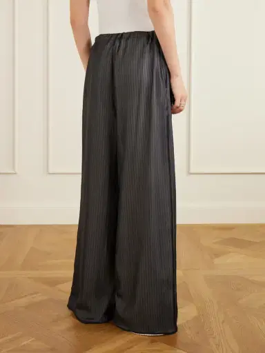 Kallmeyer Cairo Striped Silk And Cotton-poplin Wide-leg Pants | Thumbnail 4 Kallmeyer Cairo Striped Silk And Cotton-poplin Wide-leg Pants | Thumbnail 4