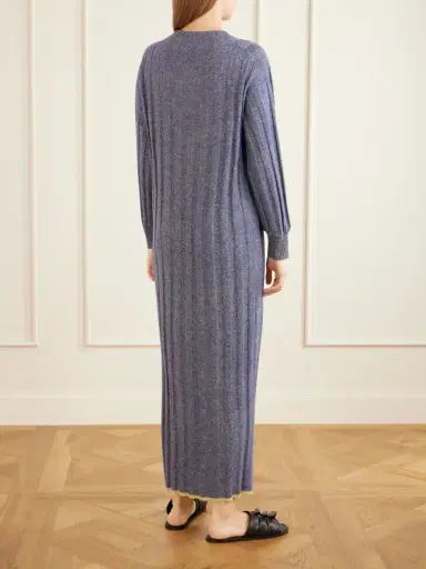 The Elder Statesman Ribbed Cashmere Maxi Dress | Thumbnail 3 The Elder Statesman Ribbed Cashmere Maxi Dress | Thumbnail 3