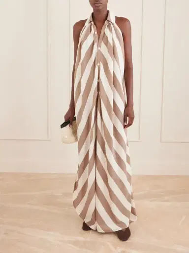 Marrakshi Life Striped Cotton-poplin Halterneck Maxi Dress | Thumbnail 2 Marrakshi Life Striped Cotton-poplin Halterneck Maxi Dress | Thumbnail 2