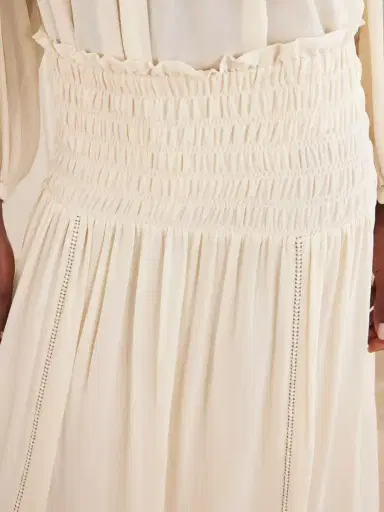 Isabel Marant Nerly Bead-embellished Smocked Silk Maxi Skirt | Thumbnail 5 Isabel Marant Nerly Bead-embellished Smocked Silk Maxi Skirt | Thumbnail 5
