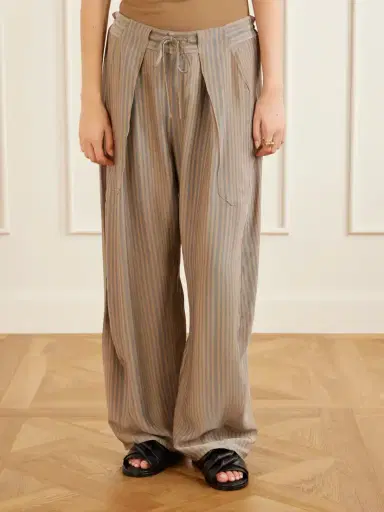 Kallmeyer Clemence Striped Twill Wide-leg Pants | Thumbnail 3 Kallmeyer Clemence Striped Twill Wide-leg Pants | Thumbnail 3