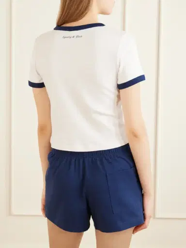 Sporty & Rich Printed Garment-dyed Cotton-jersey T-shirt | Thumbnail 4 Sporty & Rich Printed Garment-dyed Cotton-jersey T-shirt | Thumbnail 4