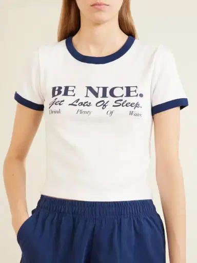 Sporty & Rich Printed Garment-dyed Cotton-jersey T-shirt | Thumbnail 5 Sporty & Rich Printed Garment-dyed Cotton-jersey T-shirt | Thumbnail 5