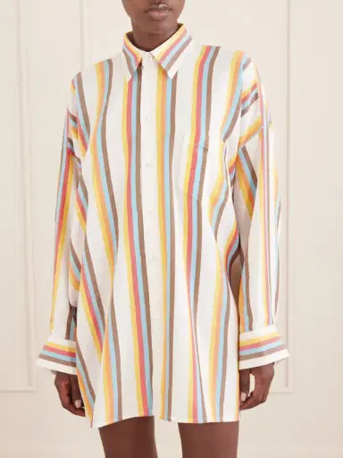 Marrakshi Life The Oversized Striped Cotton-poplin Shirt | Thumbnail 3 Marrakshi Life The Oversized Striped Cotton-poplin Shirt | Thumbnail 3