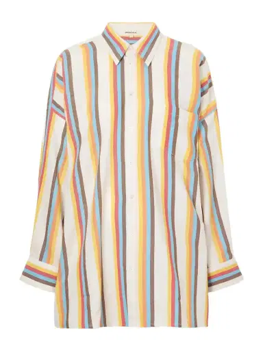 Marrakshi Life The Oversized Striped Cotton-poplin Shirt | Thumbnail 1 Marrakshi Life The Oversized Striped Cotton-poplin Shirt | Thumbnail 1