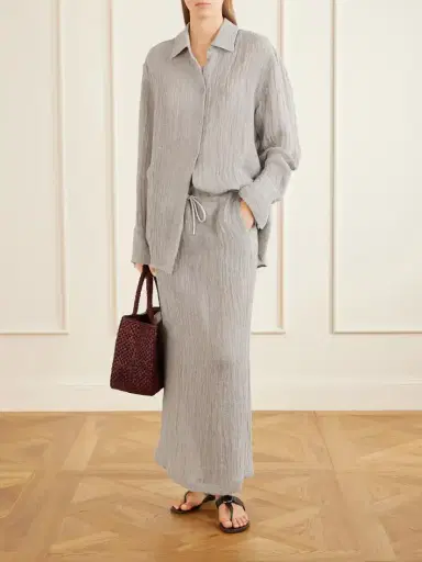 Kallmeyer Regina Linen-blend Gauze Midi Skirt | Thumbnail 2 Kallmeyer Regina Linen-blend Gauze Midi Skirt | Thumbnail 2